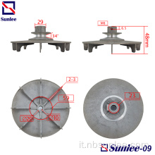 Doppia vasca Lavatrice Alluminio Puleggia Diametro60mm